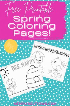 the free printable spring coloring pages for kids to color and learn how to use them