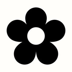 a black and white flower on a white background