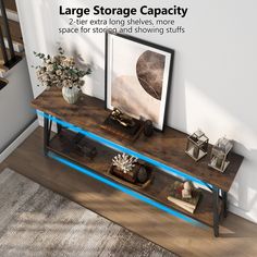 an image of a living room setting with large storage capacity on the shelf and space for displaying stuff