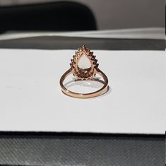 14k solid rose gold natural pear shaped morganite gemstone and natural round brilliant cut shaped diamonds gemstones ring. 1. The weight of natural morganite gemstone used in the ring =3.00 cts. 2. The weight of natural diamonds gemstones used in the ring =0.60 cts. 3. The weight of 14k solid rose gold used in the ring =3.260 grms. 4. The design of the ring is absolutely stunning and gorgeous. 5. I have used all my skills and experience to manufacture this ring as beautiful as I can and I do hop Pear-shaped Morganite Jewelry, Rose Gold Diamond Teardrop Ring, Morganite Pear-shaped Fine Jewelry Ring, Rose Gold Teardrop Diamond Ring, Pear-shaped Morganite Ring With Prong Setting, Rose Gold Pear-shaped Jewelry With Rose Cut Diamonds, Rose Gold Pear-shaped Rose Cut Diamond Jewelry, Pear-shaped Rose Gold Jewelry With Rose Cut Diamonds, Pear-shaped Rose Cut Diamond Rings In Rose Gold