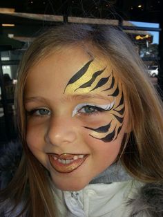 Tiger Face Paint Easy, Savannah Animal, Face Painting Images, Tiger Makeup, Halloween Makeup Diy, Face Paint Makeup