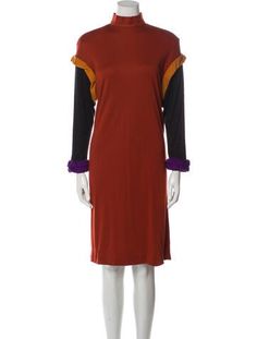 Pierre Cardin Shift DressVintageFrom the 1970's CollectionOrangeLong Sleeve with TurtleneckConcealed Zip Closure at BackFit:Dresses by Pierre Cardin typically fit true to size. Pierre Cardin, Knee Length Dress, Knee Length, Dress Outfits, Clothes For Women, Dresses, Clothes