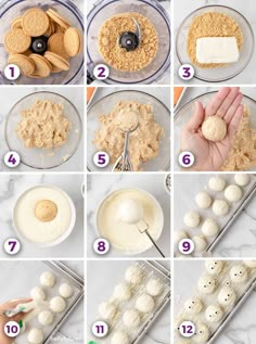 the steps to making marshmallows are shown in this photo and include instructions for how to make marshmallows