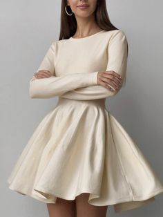 Plain Pleated Sweater Short Dress Autumn Profile, Tiffany Dresses, Winter Mini Dresses, A Line Evening Dress, Womens Knit Dresses, Woven Pattern, Mini Sweater Dress, Knit Mini Dress, Evening Party Dress