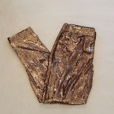 Sold Out Online Nwt, Size 2 Banana Republic Ulla Sequin Pants. These Are Beautiful, Unfortunately Just Too Big For Me. In My Opinion, These Run Large. Fitted Straight Pants For Festive Occasions, Fitted Gold Bottoms For Party Season, Fitted Gold Pants For Party, Chic Fitted Bottoms For Festive Occasions, Chic Fitted Festive Bottoms, Spring Festive Straight Pants, Fitted Trousers For Festive Occasions, Festive Straight Pants For Spring, Festive Spring Straight Pants