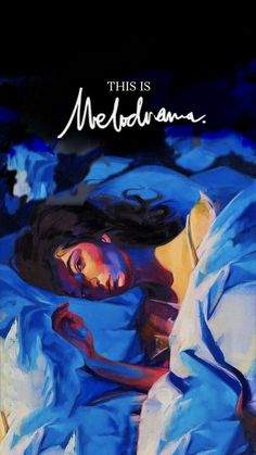 a painting of a woman laying in bed with blue sheets on her head and the words, this is meditating