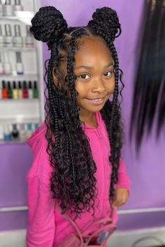 box braids for kids Kids Hairstyles Girls Braids, Braid Hairstyles For A Wedding, Hair Style For Black Kids Girl, Braiding Hair Styles For Kids, Kid Box Braid Styles, Braids For 10yr, Cute Braided Hairstyles For Kids Valentines Day, Girls Box Braids Black Kids, Kids Goddess Knotless Braids