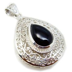 Riyo Real Gemstones Pear Cabochon Black Black Onyx 925 Silver Pendants jewellery in MoscaBlack Onyx Real Gemstones jewelry Pendant- 925 Silver Black Black Onyx Pendant - Black Onyx Pendant, 925 Silver, Black, ledies jewelry, Gemstones Pendants, easter Sunday gift, good Pendants, most selling items, #SterlingSilverGemstone #OnyxPendantShowpiece #BlackOnyxSilverComposition #ExquisiteOnyxPieces #GemstoneOnyxEnsemble #OnyxSilverMasterpiece Moms Day, Black Onyx Pendant, Mystic Quartz, Color Quartz, Silver Jewelry Pendant, Gems Jewelry, Silver Pendants, Rock Crystal, High Jewelry