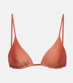 Via triangle bikini top in red - Jade Swim | Mytheresa Triangle Swimwear With Padded Cups For Vacation, Polyamide Triangle Top Swimwear For Vacation, Triangle Swimwear With Built-in Bra, Beach Triangle Swimwear With Padded Cups, Triangle Beach Swimwear With Padded Cups, Triangle Swimwear With Padded Cups For Beach, Seamless Triangle Swimwear For Poolside, Padded Triangle Top Swimwear, Padded Triangle Top Swimwear For Poolside