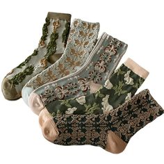 PRICES MAY VARY. 🌷【Material】75% cotton 23% spandex 2% elastic The knit material is warm but light enough to fit in a pair of shoes without being too bulky. You can wear them with dress shoes or casual shoes, and hold up to multiple washing. 🌹【Comfort】 These Cotton Socks are super soft, comfortable, breathable, sweat-absorbent, and deodorant which guarantee to keep your feet fresh and dry. 🌼【Elegant and stylish】 These cotton socks are gorgeous, comfortable, not itchy, not too tight around the Green Birthday Gifts For Women, Gender Neutral Gifts For Adults Christmas, Dark Acadamia Gifts, Where To Shop For Cottagecore Clothes, Floral Socks, Retro Mode, Floral Embroidered Dress, Retro Women, Dress Socks