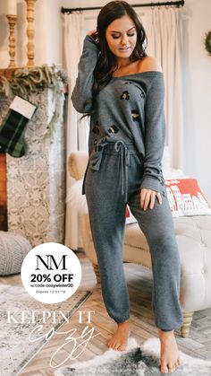 Shop Cozy Pajamas, Joggers, Shorts & So Much More! All At 20% Off!   Coupon Code: COZYWINTER20 Lounge Wear Stylish, Cozy Dress Outfit, Blue Cheetah Print, Relaxed Outfit, Lazy Outfits, Ink Blue, Kinds Of Clothes