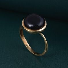 Black obsidian Ring, gemstone Rings, statement Ring, dainty ring, Promise Ring, Anniversary Gift, gift for her, black stone ring, boho ring Metal:- Brass Gemstone: obsidian ✦ Our rings are made of high-quality Brass metal and are carefully crafted by hand in our family workshop. The brass metal will develop a nice antique color over time. So, I suggest cleaning it once in a while for getting back to the shiny original color. You can use natural ingredients like lemon or vinegar with water to cle Black Dainty Ring As Gift, Dainty Black Ring For Gift, Dainty Black Ring As Gift, Black Cabochon Ring As A Gift, Black Cabochon Ring For Gift, Elegant Handmade Black Crystal Ring, Elegant Obsidian Ring Jewelry, Minimalist Handmade Black Ring, Corp Goth