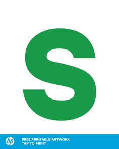 the letter s is shown in green