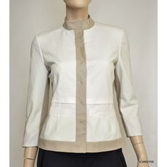 Tahari Ophelia Blazer Size Us 4 / Uk 8 / It 40 * Color: White/Cotton Seed * Snap Closure * Fully Lined * Width (From Shoulder To Shoulder) -15.5" * Sleeve - 19" * Bust (From Armpit To Armpit) - 17.5" * Waist - 15" * Hips - 19" * Length - 23.5" (Including Collar) * Shell: 63% Cotton; 34% Polyester; 3% Elastane * Machine Wash Cold * Imported * Brand New With Tag * Mfsrp: $248.00 Designer Tailored White Outerwear, Cream Outerwear With Concealed Placket For Work, Fitted White Outerwear With Concealed Placket, White Long Sleeve Blazer For Career, Luxury White Outerwear With Concealed Placket, Designer Cream Blazer For Work, Designer White Outerwear For Work, Designer White Outerwear For Tailoring, Designer Cream Blazer For Spring