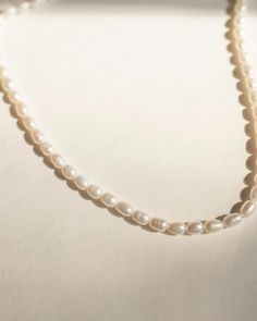 Natural Pearl Chain Necklace | En Route Jewelry En Route Jewelry, Natural Pearl Necklace, Light Jewelry, Pearl Chain Necklace, Cherry Earrings, Natural Pearl, Cute Necklace, Silver Pieces, Pearl Chain