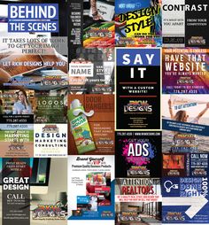 RKW Designs - Marketing Collage#rkwdesigns #shoplocal #smallbusiness #advertisements #socialmediamanagement #startups #graphicdesign #websites #websitedeign #socialmedia #fliers #monthlydesignpackages#graphicdesigner #robwilliams #marketing #business #branding #socialmediamarketing #networking #success #smallbusiness #movingbillboard #increasesales #advertise #vehiclewraps #vehiclewrapdesigns #signs Basic Website, Collateral Design, Rack Card, Car Wrap Design, Graphic Design Services