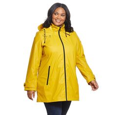 Keep the rain at bay with this women's Weathercast rain slicker. Keep the rain at bay with this women's Weathercast rain slicker. Water-resistant shell Attached hood Zipper front Long sleeves with snap cuffs 2 zipper pocketsFIT & SIZING Designed to hit above the knees A-line cut LightweightFABRIC & CARE Polyester Machine wash - Delicate Imported Size: 2X. Color: Yellow. Gender: female. Age Group: adult. Weatherproof Raincoat For Rainy Season, Weatherproof Raincoat For Spring, Yellow Waterproof Windbreaker For Spring, Waterproof Raincoat For Rainy Season, Spring Yellow Waterproof Windbreaker, Yellow Windbreaker For Rainy Spring Weather, Solid Weatherproof Raincoat For Rainy Season, Solid Raincoat For Rainy Season, Casual Yellow Waterproof Raincoat