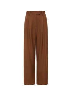 The Classico Tailored Trousers by Esse Studios are the perfect, full-length everyday trouser featuring a pleated front and high-rise waist. The pants are detailed with belt loops and four pockets. Pair with the matching waistcoat to complete the look.[tab] Composition: 100% Wool Size and Fit: Runs True to Size Care Instructions: Dry Clean Only Origin: Imported SKU: ESS50PP15 Questions about size, fit, or how to style? The KZ team is here to help you look and feel your best! Chat with our stylist Esse Studios, Tan Trousers, Pants Brown, Dark Tan, Tailored Pants, Tailored Trousers, High Waisted Trousers, How To Style, Trousers Women