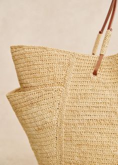 Paloma Basket - Natural - Raffia - Sézane Spring Tones, True Spring, Suit Shoes, Polo Sweatshirt, Woven Raffia, Look After Yourself, Basket Bag, Knitwear Tops, Recycled Packaging