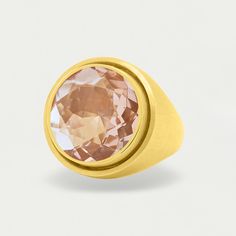 Smooth edges and soft features make our Signet Ring a standout. The latest addition to our Signature statement rings features round sculpted shapes and a unique low profile in which a brilliant-cut gemstone is elegantly immersed. Add a vivid pop of color to any look with this subtle yet statement-making design.Gemstone: Morganite (Man-Made). With a lower environmental impact than naturally mined gemstones, our Man-Made stones are a highly durable alternative offering impeccable color consistency Soft Features, Felt Pouch, Smooth Edges, Green Amethyst, Favorite Rings, Personalized Accessories, Morganite, Signet Ring, Gemstone Colors