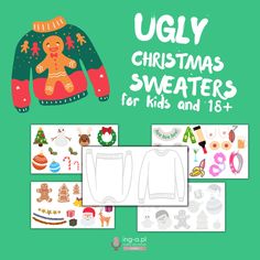 ugly christmas sweaters for kids and 15 + free printable patterns to make them