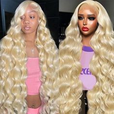 PRICES MAY VARY. 613 Lace Front Wigs Human Hair : 100% Unprocessed 12A Brazilian virgin human hair . easy to be dyed, and takes color very well,full and thick, natural look, health and comfort, soft and bouncy, bleached, straightened and restyled 613 13x6 lace front wig human hair : gold lace front hair density 180%, suitable for women wet hair and wave wig, true length and weight, 613 the least shedding, no knot, can be side parting, middle parting, high ponytail and bun, you can design any sha Long Blonde Wig, Human Hair Wigs Blonde, Blonde Lace Front Wigs, Birthday Hair, Air Dry Hair, Body Wave Wig, High Ponytails, Blonde Wig, Wig Accessories