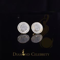 Diamond Celebrity Custom Label :12666Y-A69DC The Round Stud earrings feature a classic stud Earring and come with threaded screw backs, ensuring a secure and comfortable fit. Crafted from 925 sterling silver, these Men’s and women’s earrings boast a lustrous Yellow color, enhancing the overall elegance. The main attraction lies in the real diamonds that adorn these earrings with I3 and J-K Color Diamond Clarity and Color, bringing a sense of luxury and brilliance to the wearer. While K Color Diamond, Silver Diamond Bracelet, Silver Diamond Earrings, Silver Diamond Ring, Womens Earrings Studs, Bracelets Gold Diamond, Moissanite Earrings, Custom Label, Main Attraction