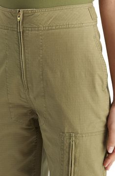 Sturdy ripstop makes these utility-inspired pants the best part of your weekend uniform. Zip fly Side-seam pockets; cargo zip pockets 97% cotton, 3% polyester Machine wash, line dry Imported Utility Cargo Pants For Hiking, Straight Leg, Utility Cargo Pants For Hiking With Relaxed Fit, Khaki Utility Cargo Shorts, Utility Cargo Pants With Pockets For Hiking, Utility Cargo Hiking Bottoms, Utility Cargo Bottoms For Hiking, Utility Hiking Bottoms With Side Pockets, Khaki Utility Cargo Shorts With Functional Pockets, Utility Parachute Pants With Functional Pockets