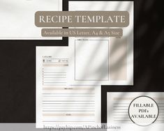 This recipe template is here to help you to organize all your favorite recipes. Pdf Recipe Template Free, Receipe Journal Template, Types Of Planners, Recipe Sheets, Print Planner, Recipe Template, Recipe Binder, Recipe Binders, Planning Your Day