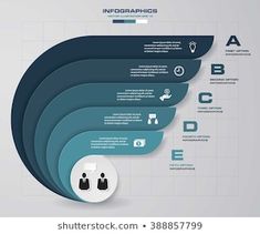 modern info graphic design with five steps