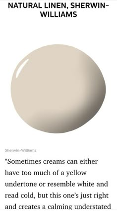 an advertisement with the words'sometimes creams can either have too much of a yellow undertone or resemble white and read cold, but this one's just right