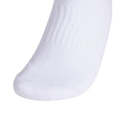 These adidas quarter-length socks keep feet dry and comfortable during any training session. They're made with moisture-wicking yarn and have mesh zones for added ventilation. A cushioned footbed has a soft feel from step-in to step-out.# Pieces In Set: 3 PairFeatures: Cuffed, Cushioned, Stretch FabricShoe Size Range: 5-10Fiber Content: 82% Polyester, 15% Cotton, 3% SpandexFabric Description: KnitCare: Machine Wash, Tumble DryCountry of Origin: Imported Lightweight White Sporty Socks, Sporty Lightweight White Socks, Sporty White Lightweight Socks, Lightweight White Sports Socks, White Go-dry Socks For Training, White Go-dry Comfortable Socks, White Breathable Adidas Socks, Adidas Breathable White Socks, Adidas White Breathable Socks