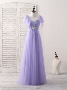 Lavender Prom Dress Long Simple, Purple Short Sleeve Wedding Dress, Purple Tulle Bridesmaid Evening Dress, Short Sleeve Tulle Bridesmaid Dresses, Purple Bridesmaid Gown With Sweetheart Neckline, Purple Princess Dress With Sweetheart Neckline, Princess Style Bridesmaid Dress With Sweetheart Neckline, Purple Sweetheart Neckline Bridesmaid Dress, Princess Style Tulle Bridesmaid Evening Dress