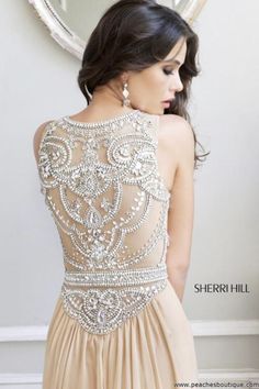 I would love to have a back like this for my wedding dress Sequin Wedding Dresses, Dresses For Older Brides, Wedding Dresses For Older Brides, Sequin Wedding, Nude Dress, Grad Dresses, Sherri Hill, Gorgeous Gowns, Mode Inspiration