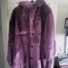 -Nwt & Never Worn -Plush Faux Fur Made With 100% Acrylic Liner Content: 54% Polyester, 46% Rayon -Double-Breasted Button Closure (Allows You To Tighten The Coat By 2-3 Inches!) -“Classic” Coats Come Complete With A Hood And Ears -Large Outer Pockets Purple Faux Fur Coat For Winter, Purple Long Sleeve Fur Coat With Faux Fur Trim, Winter Purple Faux Fur Coat, Purple Faux Fur Winter Outerwear, Purple Faux Fur Outerwear For Winter, Winter Purple Faux Fur Outerwear, Fitted Lavender Outerwear For Winter, Purple Faux Fur Outerwear For Fall, Purple Outerwear With Faux Fur Lining For Fall