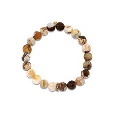 Elegant Rondelle Gemstone Beaded Bracelet, Elegant Gemstone Beaded Rondelle Bracelets, Elegant Agate Beaded Bracelets With Round Beads, Elegant Brown Beaded Bracelets With 8mm Beads, Elegant Brown Jewelry With Stones, Elegant Brown Beaded Bracelets, Elegant Brown 8mm Bead Jewelry, Elegant Brown Jewelry With 8mm Beads, Elegant Round Agate Beaded Bracelets