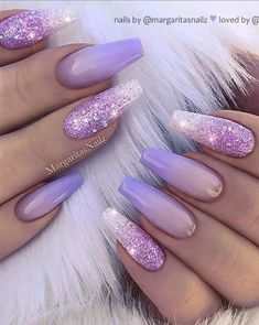 (paid link) If you're worried about poking your eye out or you want a slightly less fragile yet still extreme nail shape, try coffin or ballerina nails. This shape, ... Nails Champagne, Coffin Art, Nails Grunge, Acrylic Coffin Nails, Nails Ballerina, Purple Ombre Nails, Nails Rose, Nails With Glitter, Mauve Nails