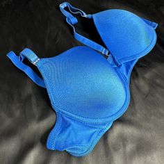 Mopas Intimates Blue Bra Rhinestone Straps Adjustable Straps Underwire This Color Is Gorgeous! Love The Rhinestone Detail! Blue Stretch Bra With Removable Pads, Blue Underwire Bra With Medium Bust Support, Blue Push-up Bra With Removable Pads, Blue Push-up Bra With Adjustable Straps, Blue Full Coverage Bra With Medium Support, Blue Full Coverage Bra With Medium Bust Support, Light Blue Underwire Bra With Padded Cups, Fitted Blue Bra With Medium Bust Support, Blue Full Cup Bra