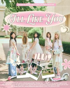 illit ill like you poster Ill Like You Illit, Poster Edit Ideas, Kpop Poster Graphic Design, Illit Ill Like You, Cute Kpop Posters, Poster Wall Kpop, Poster Inspo Graphic Design