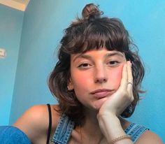 Baby Bangs Bob, Baby Bangs Short Hair, Micro Bangs Short Hair, Hair Inspo Hairstyles, Queer Haircut, Above Shoulder Length Hair, Short Hair Inspo