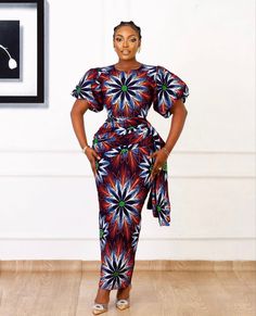 This beautifully made African print dress will make you look stunning and standout in that your forthcoming occasion. ABOUT SIZING: *  Comes in different sizes.  * For more perfect fit, please use the measurement guide/sample to measure and send us the following: @Bust @Waist @Hip  @Dress length  Kindly let us know how tall you are to enable us determine a perfect dress length for you. ORDERING PROCESS: * Please swipe left of the product/outfit picture to see pictures of available fabrics in numbers, choose an option  that corresponds with the one you like from the fabric option. * Please go through the size chart/guide and choose your size and proceed to checkout. * Kindly add your phone number for courier to make contacts to know your whereabouts before delivering your order. FABRIC AVAI Ankara Long Gown Styles For Ladies, Latest Ankara Long Gown Styles, Long Ankara Dresses, Ankara Long Gown, Ankara Long Gown Styles, Ankara Dress Styles, African Print Dress Ankara, Ankara Gown, Ankara Gown Styles