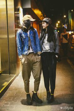 Found on istyle.163.com via Tumblr Minimalist Streetwear, Minimalist Fashion Men, Streetwear Inspo, Streetwear Fashion Women, Fashion Couple, Couple Outfits, Fashion Korean, 가을 패션