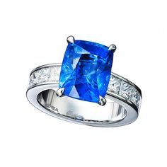 This beautiful Natural Ceylon Sapphire Cushion Cut Ring with white diamonds is handcrafted in Platinum. It is the perfect engagement ring. Gemstone: Ceylon Saphire 7,03ct. (GIA Cert.) Paving: White Diamonds 1,56ct. Material: Platinum 950 Ring Size: 53 European - can be adapted to other sizes For further information please contact us! Videos are available on request ! Candy Ring, Sapphire Jewellery, Rings Sapphire, Jewelry Sapphire, Blue Sapphire Jewelry, Edwardian Engagement Ring, White Diamond Rings Engagement, Rings Blue, Expensive Diamond