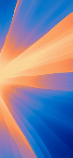 an orange and blue abstract background with sun in the middle, as seen from below