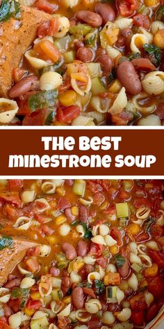 the best minestone soup with beans and vegetables