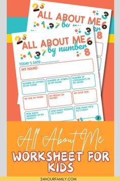 all about me worksheet for kids with the text, all about me worksheet for