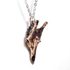 Bronze Giraffe Animal Skull Pendant by Fire & Bone: Tiny, Digitally-Captured, Metal Animal Skull Replicas, Reproduced In High Detail Using 3D Scanning, 3D Printing, and Traditional Lost Wax Casting. Animal Skull, 3d Scanning, Wooden Display, Jewelry For Sale, Bronze Jewelry, Wax Casting, Skull Jewelry, Lost Wax Casting, Skull Pendant