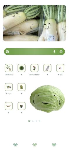 an image of cabbages with faces on them and the caption is in chinese