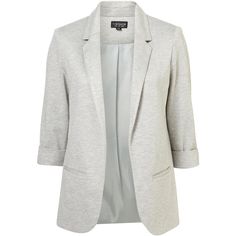 Sweatshirt Blazer, Jersey Blazer, Ruched Sleeve Blazer, Formal Outfit, Knit Jacket, Coco Chanel, Gray Jacket, Blazer Jacket