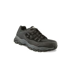 Outsmart every challenge with the comfort and protection of these men's Work Relaxed Fit Cankton steel-toe shoes from Skechers.Click this FOOTWEAR GUIDE to find the perfect fit and more!SHOE TECHNOLOGIESSteel toe rated ASTM F2412-2011 I/75 C/75 protectionRelaxed Fit design for a roomy comfortPadded collar & tongueProtective overlaysMesh panels for ventilationShock absorbing supportive midsoleLug patterned high-traction outsoleSHOE CONSTRUCTIONLeather, nubuck upperFabric liningRubber outsoleSHOE Skechers Mens Shoes, Shoe Technology, Steel Toe Shoes, Latest Mens Fashion, Diy Shoes, Shoe Size Chart, Mens Fashion Shoes, Toe Shoes, Men Shoes Size